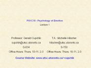 PSYC18 - Psychology of Emotion