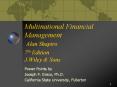 Multinational Financial Management Alan Shapiro 7th Edition J.Wiley PowerPoint PPT Presentation