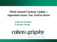 Third Annual Customs Update Important Issues You Need to Know PowerPoint PPT Presentation