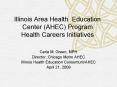 Illinois Area Health Education Center AHEC Program Health Careers Initiatives PowerPoint PPT Presentation