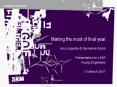 Making the most of final year' PowerPoint PPT Presentation