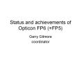 Status and achievements of Opticon FP6 ( FP5) PowerPoint PPT Presentation
