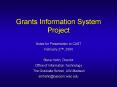 Grants Information System Project PowerPoint PPT Presentation