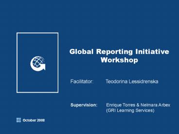 Global Reporting Initiative Workshop