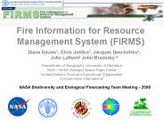 Fire Information for Resource Management System (FIRMS)
