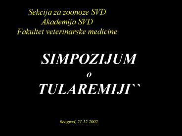 Sekcija za zoonoze SVD