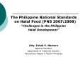 The Philippine National Standards on Halal Food PNS 2067:2008 PowerPoint PPT Presentation