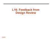 L16: Feedback from Design Review