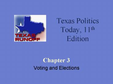 Texas Politics Today, 11th Edition
