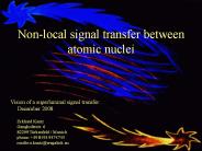 Non-local signal transfer between atomic nuclei