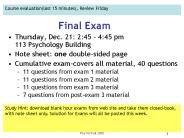 Final Exam