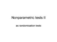 Nonparametric tests II