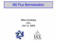 ND Flux Normalization