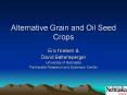Alternative Grain and Oil Seed Crops PowerPoint PPT Presentation