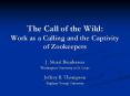 The Call of the Wild: Work as a Calling and the Captivity of Zookeepers PowerPoint PPT Presentation