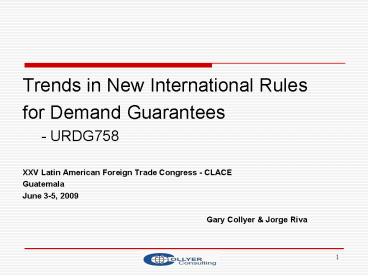Trends in New International Rules