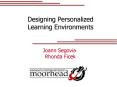 Designing Personalized Learning Environments PowerPoint PPT Presentation