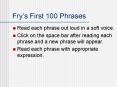 Frys First 100 Phrases PowerPoint PPT Presentation