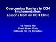 Overcoming Barriers in CCM Implementation: PowerPoint PPT Presentation