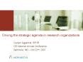Driving the strategic agenda in research organizations PowerPoint PPT Presentation