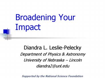 Broadening Your Impact