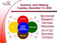 Quarterly Joint Meeting Tuesday, December 13, 2005 PowerPoint PPT Presentation