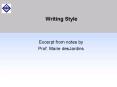 Writing Style PowerPoint PPT Presentation