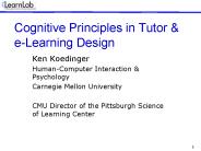 Cognitive Principles in Tutor