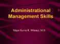 Administrational Management Skills PowerPoint PPT Presentation