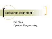 Sequence Alignment I