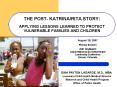 THE POST KATRINARITA STORY: APPLYING LESSONS LEARNED TO PROTECT VULNERABLE FAMILIES AND CHILDREN PowerPoint PPT Presentation