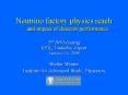 Neutrino factory physics reach and impact of detector performance PowerPoint PPT Presentation
