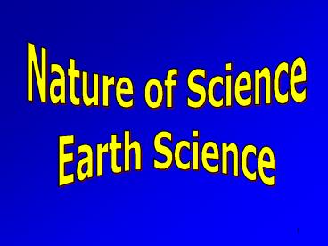 Nature of Science ES