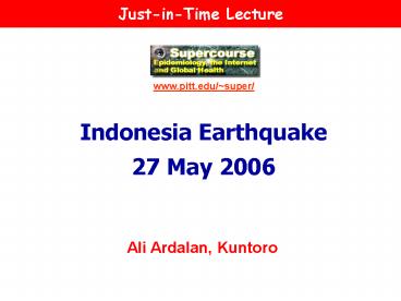 Indonesia Earthquake