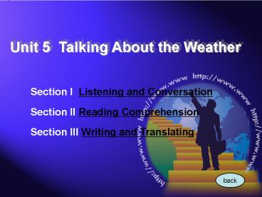 Unit 5 Talking About the Weather