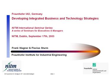 NITM - Integrated Strategies