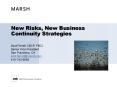 New Risks, New Business Continuity Strategies PowerPoint PPT Presentation