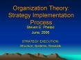 Organization Theory: Strategy Implementation Process PowerPoint PPT Presentation