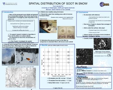 SPATIAL DISTRIBUTION OF SOOT IN SNOW