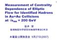 Measurement of Centrality Dependence of Elliptic Flow for Identified Hadrons in Au Au Collisions at ?sNN = 200 GeV PowerPoint PPT Presentation