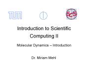 Introduction to Scientific Computing II