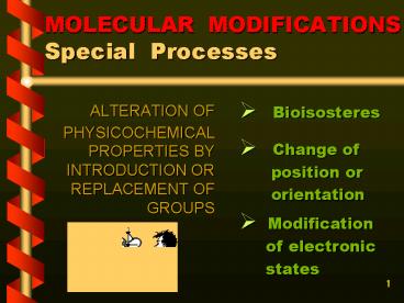 MOLECULAR MODIFICATIONS Special Processes