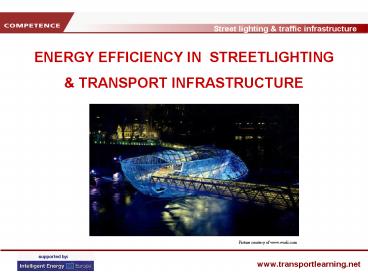 ENERGY EFFICIENCY IN STREETLIGHTING