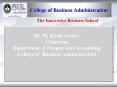 College of Business Administration PowerPoint PPT Presentation