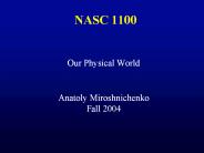 NASC 1100