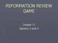 REFORMATION REVIEW GAME PowerPoint PPT Presentation