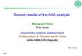 Recent%20results%20of%20the%20AAC%20analysis PowerPoint PPT Presentation
