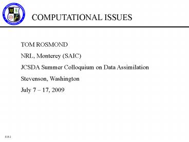 DEVELOPMENT OF A MASSIVELY PARALLEL NOGAPS FORECAST MODEL