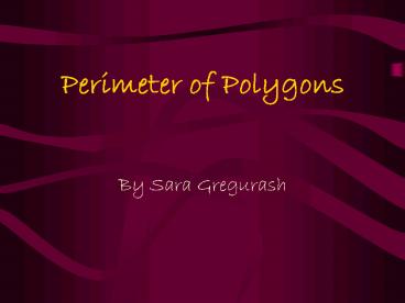 Perimeter of Polygons