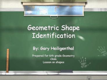 Geometric Shape Identification